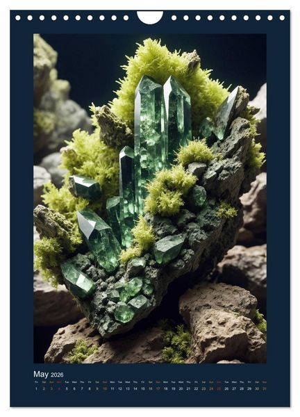Produktbild: Fantastic Minerals - Mysterious Treasures (Wall Calendar 2026 DIN A4 portrait), CALVENDO 12 Month Wall Calendar