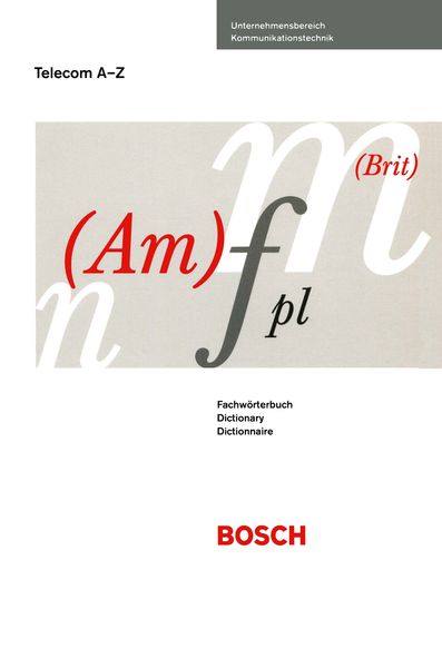Produktbild: W&ouml;rterbuch der Telekommunikationstechnik / Dictionary of telecommunication technology / Dictionnaire du technique de t&eacute;l&eacute;communication