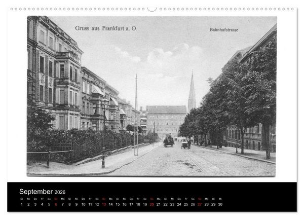Produktbild: FFO-Geschichten. Historische Ansichtskarten aus Frankfurt (Oder) (hochwertiger Premium Wandkalender 2026 DIN A2 quer), Kunstdruck in Hochglanz