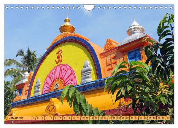 Produktbild: Indien - Goa Hindus Hippies Hare-Krishna (Wandkalender 2026 DIN A4 quer), CALVENDO Monatskalender