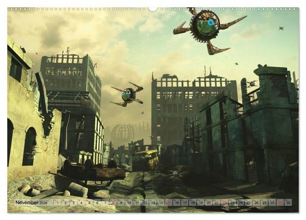 Produktbild: Zukunftswelten (Science Fiction) (hochwertiger Premium Wandkalender 2026 DIN A2 quer), Kunstdruck in Hochglanz