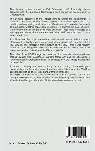 Produktbild: Weather Radar Networking (Cost 73 Project) Final Report