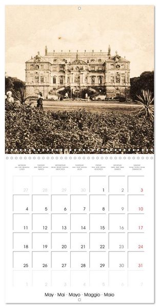 Produktbild: Souvenirs de Dresde : Cartes postales historiques de la ville (Calendrier mural carr&eacute; 2026 30x30 cm) Calendrier double avec une page pour vos prises de notes