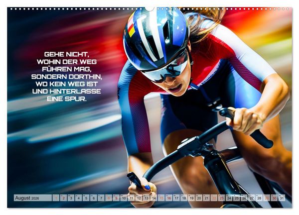 Produktbild: Rennrad und Motivation (Wandkalender 2026 DIN A2 quer), CALVENDO Monatskalender
