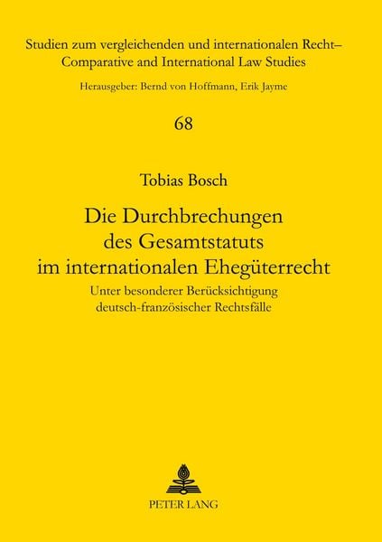 Produktbild: Die Durchbrechungen des Gesamtstatuts im internationalen Eheg&uuml;terrecht