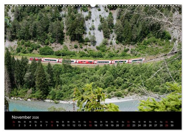 Produktbild: Schweizer Eisenbahn (hochwertiger Premium Wandkalender 2026 DIN A2 quer), Kunstdruck in Hochglanz