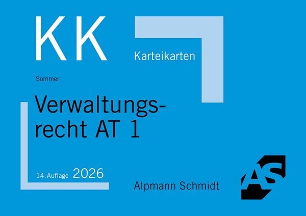 Produktbild: Karteikarten Verwaltungsrecht AT 1