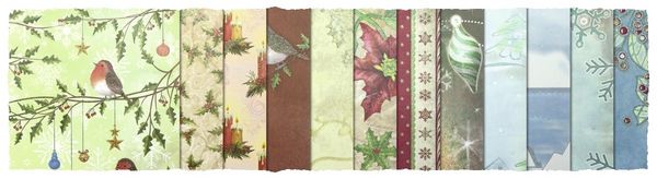 Produktbild: URSUS Spezialpapiere Design Paper Pack Glitter Cosy Holidays, 30 Blatt