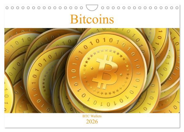 Bitcoins (Wandkalender 2026 DIN A4 quer), CALVENDO Monatskalender