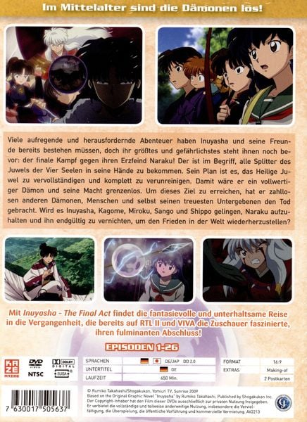 Produktbild: InuYasha - TV-Serie - Box 7 (Final Arc: Episoden 1-26) [4 DVDs]