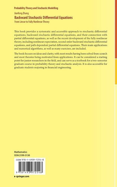 Produktbild: Backward Stochastic Differential Equations