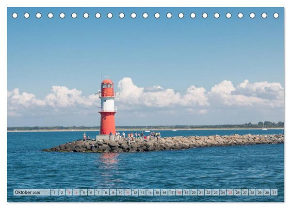 Produktbild: Hansestadt Rostock Historischer Stadtkern bis Warnem&uuml;nde (Tischkalender 2026 DIN A5 quer), CALVENDO Monatskalender