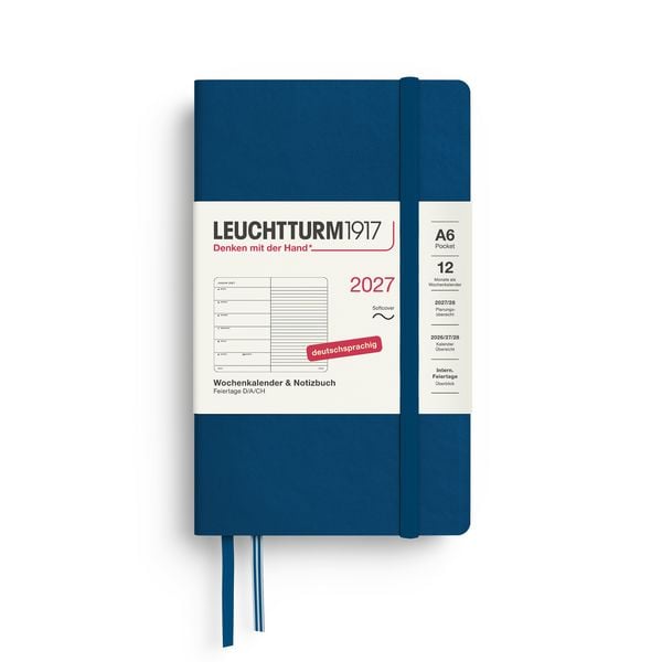 Produktbild: Wochenkalender & Notizbuch Pocket (A6) 2027, Softcover, Indigo, Deutsch