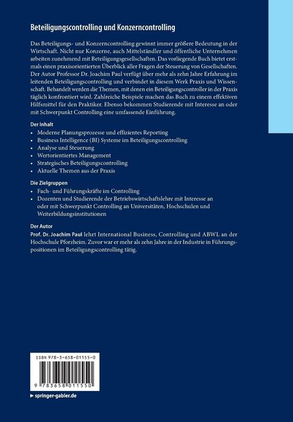 Produktbild: Beteiligungscontrolling und Konzerncontrolling