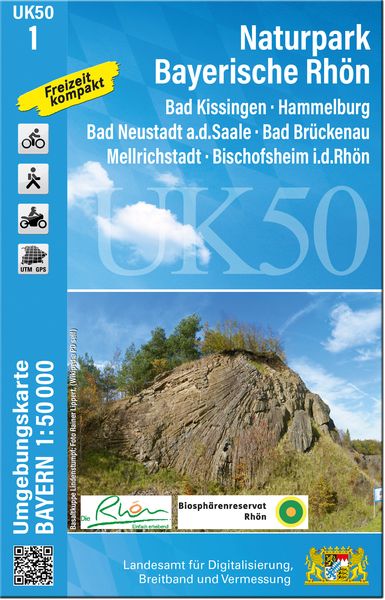 UK50-1 Naturpark Bayerische Rhön, Sonstige von , Landesamt für Digitalisierung, Breitband und Vermessung, Bayern, 978-3-9877607-0-9