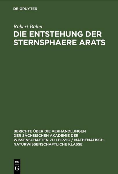 Produktbild: Die Entstehung der Sternsphaere Arats