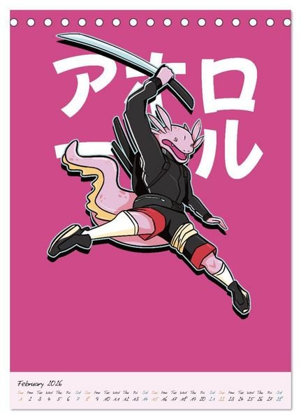 Produktbild: Dangerous Animal Samurai (Desk Calendar 2026 DIN A5 portrait), CALVENDO 12 Month DeskCalendar