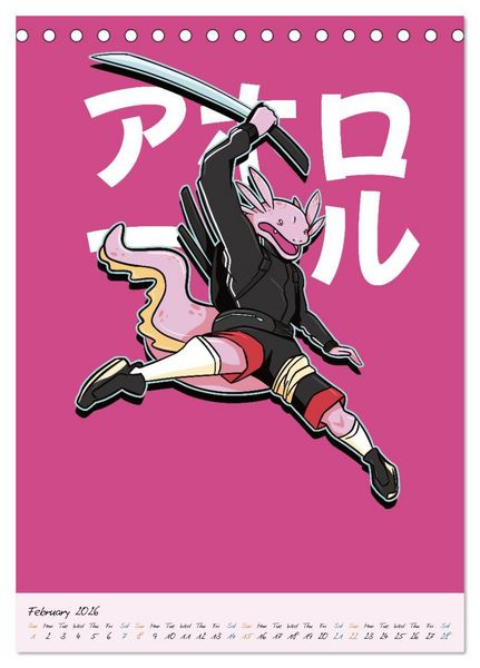 Produktbild: Dangerous Animal Samurai (Desk Calendar 2026 DIN A5 portrait), CALVENDO 12 Month DeskCalendar
