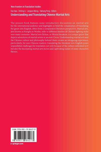 Produktbild: Understanding and Translating Chinese Martial Arts