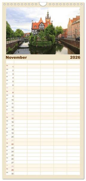 Produktbild: Familienplaner 2026 - Danzig - Eine Perle Polens mit 5 Spalten (Wandkalender, 21 x 45 cm) CALVENDO