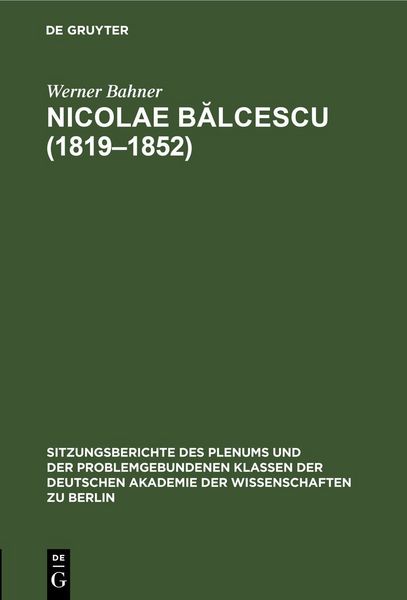 Produktbild: Nicolae Bălcescu (1819&ndash;1852)
