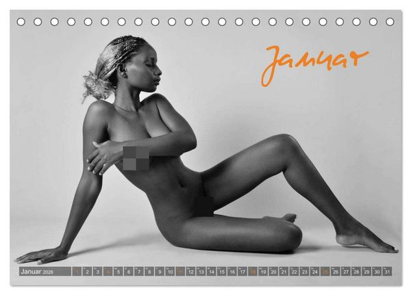 Produktbild: Erotik Fotoart Klassische Aktfotografie (Tischkalender 2026 DIN A5 quer), CALVENDO Monatskalender
