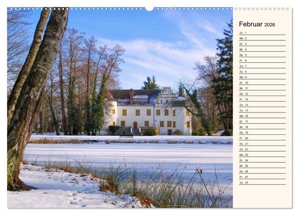 Produktbild: Schl&ouml;sser der Niederlausitz (hochwertiger Premium Wandkalender 2026 DIN A2 quer), Kunstdruck in Hochglanz