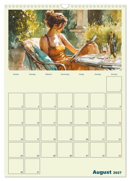 Produktbild: Frauen im Garten. Poesie im Aquarell-Stil (Wandkalender 2027 DIN A3 hoch), CALVENDO Monatskalender