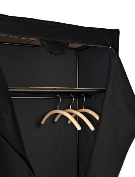 Produktbild: Kleiderschrank Mod. Deep Black mit Ablage, Gestell aus Metall