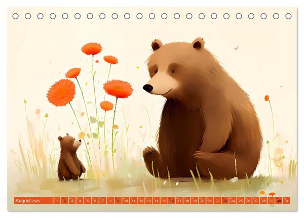 Produktbild: B&auml;rige Illustrationen (Tischkalender 2026 DIN A5 quer), CALVENDO Monatskalender