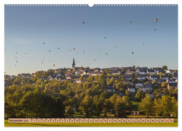 Produktbild: Montgolfiade der Ballone im Sauerland (hochwertiger Premium Wandkalender 2026 DIN A2 quer), Kunstdruck in Hochglanz