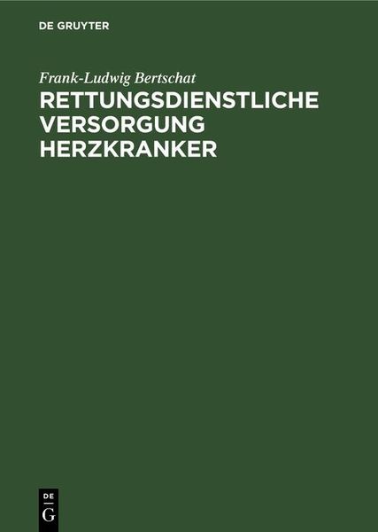 Produktbild: Rettungsdienstliche Versorgung Herzkranker