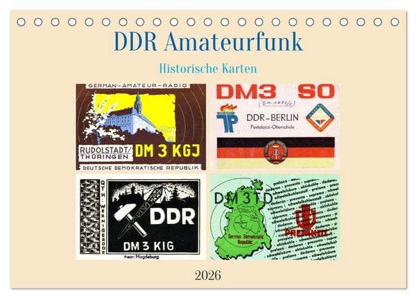 Produktbild: DDR Amateurfunk Historische Karten (Tischkalender 2026 DIN A5 quer), CALVENDO Monatskalender