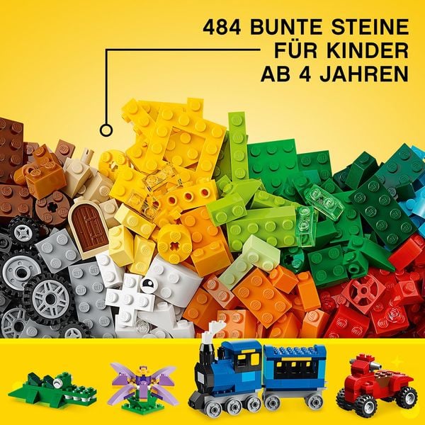 LEGO Classic 10696 Mittelgroße Bausteine-Box, Set mit Aufbewahrungsbox