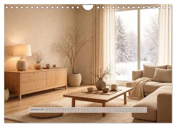 Produktbild: Wohntr&auml;ume &ndash; Minimalistische R&auml;ume voller Ruhe (Wandkalender 2027 DIN A4 quer), CALVENDO Monatskalender