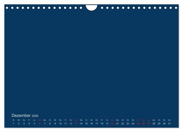 Produktbild: Bastelkalender - Dunkelblau (Wandkalender 2026 DIN A4 quer), CALVENDO Monatskalender