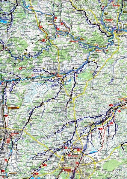 Produktbild: Wassersport-Wanderkarte / Deutschland S&uuml;dost mit Altm&uuml;hl, Naab und Regen f&uuml;r Kanu- und Rudersport