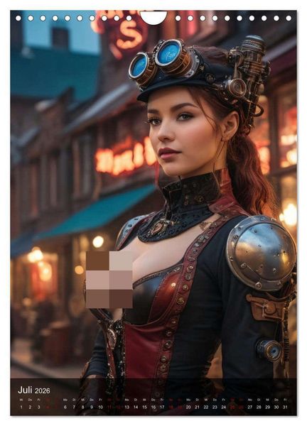 Produktbild: Steampunk - Stadtleben - Rotlichtviertel (Wandkalender 2026 DIN A4 hoch), CALVENDO Monatskalender