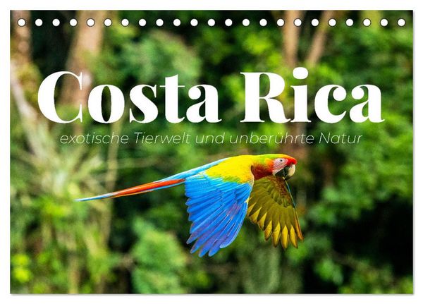 Costa Rica - exotische Tierwelt und unberührte Natur (Tischkalender 2026 DIN A5 quer), CALVENDO Monatskalender
