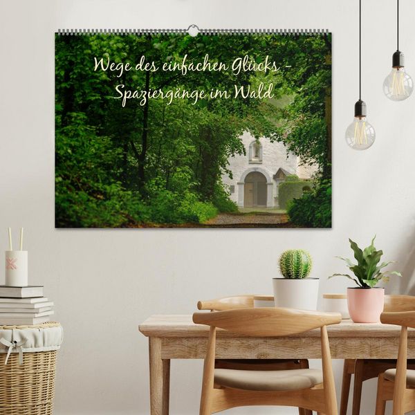 Produktbild: Wege des einfachen Gl&uuml;cks - Spazierg&auml;nge im Wald (Wandkalender 2026 DIN A2 quer), CALVENDO Monatskalender