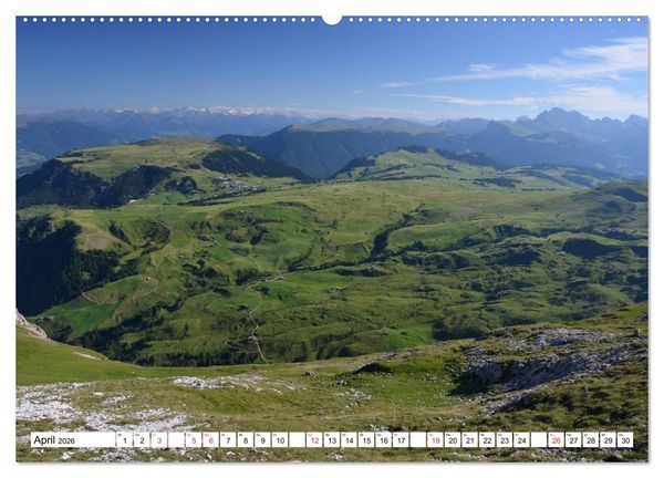 Produktbild: Seiser Alm Sommer (hochwertiger Premium Wandkalender 2026 DIN A2 quer), Kunstdruck in Hochglanz