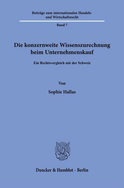 Produktbild: Die konzernweite Wissenszurechnung beim Unternehmenskauf