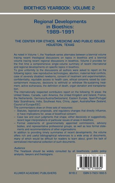Produktbild: Bioethics Yearbook