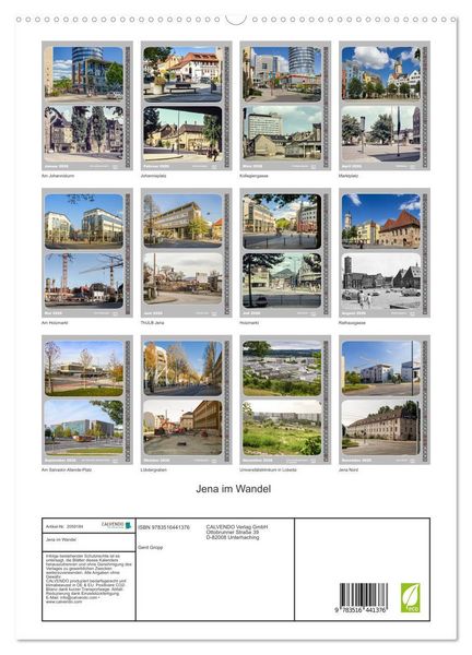 Produktbild: Jena im Wandel (hochwertiger Premium Wandkalender 2026 DIN A2 hoch), Kunstdruck in Hochglanz
