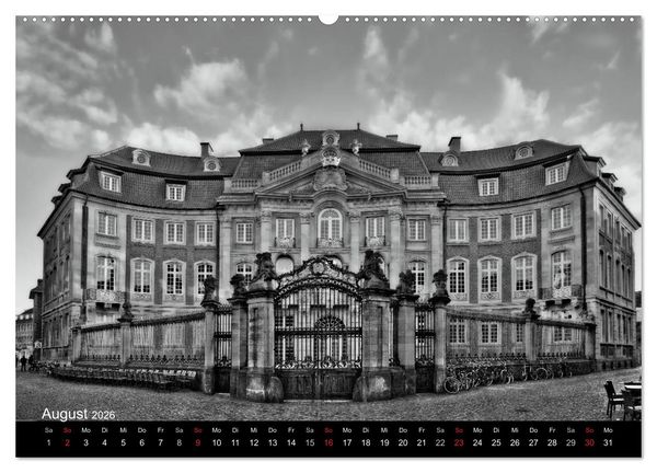 Produktbild: M&uuml;nster in schwarz-wei&szlig; gesehen (Wandkalender 2026 DIN A2 quer), CALVENDO Monatskalender