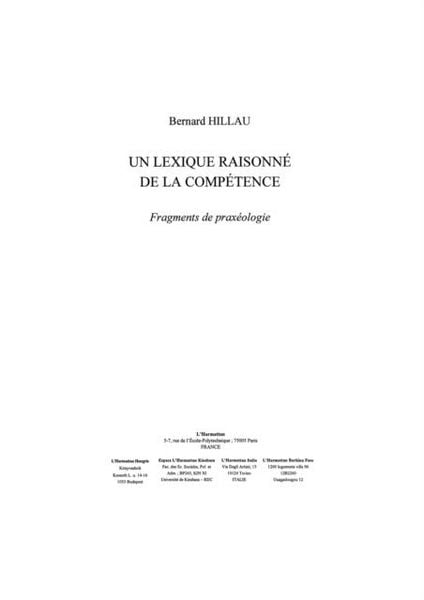 Produktbild: Un lexique raisonne de la competence