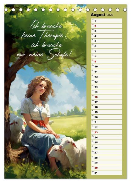 Produktbild: Sch&auml;ferspr&uuml;che (Tischkalender 2026 DIN A5 hoch), CALVENDO Monatskalender