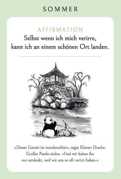 Produktbild: Gro&szlig;er Panda und Kleiner Drache Affirmationskarten