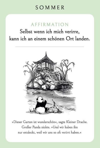 Produktbild: Gro&szlig;er Panda und Kleiner Drache Affirmationskarten