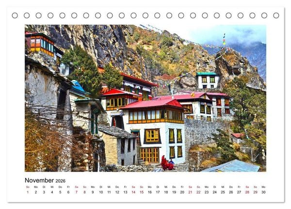 Produktbild: Nepal - Wanderparadies zwischen Annapurna & Everest (Tischkalender 2026 DIN A5 quer), CALVENDO Monatskalender